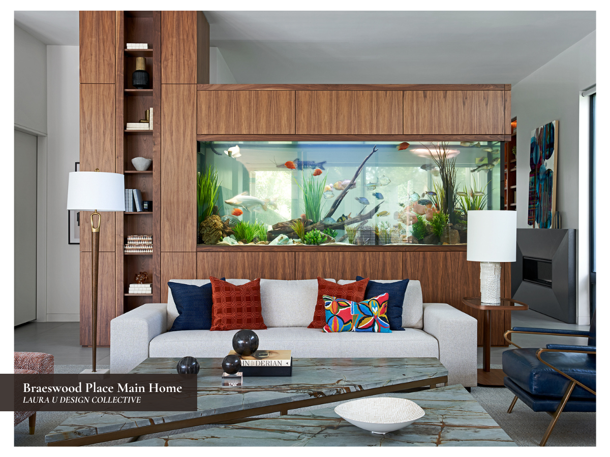 the living room in our Braeswood Place project