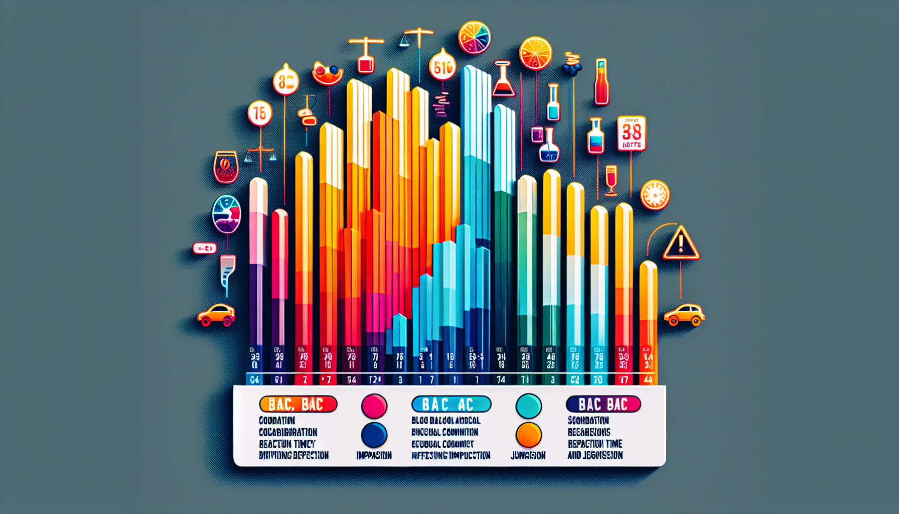 A visual representation of Blood Alcohol Concentration (BAC) limits in Texas.