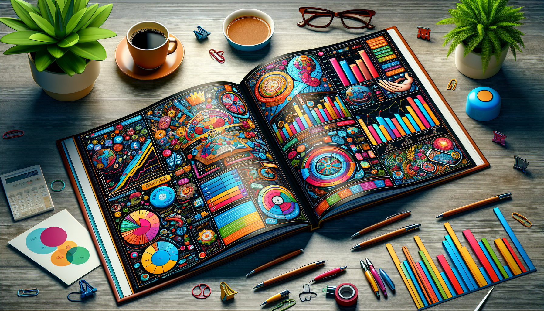Illustration of a visually appealing handbook