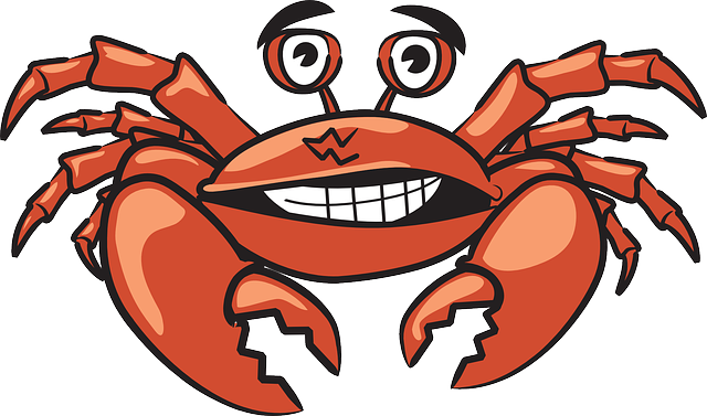 A cartoon image of a lobster.