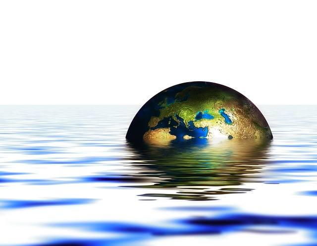 globe, earth, water