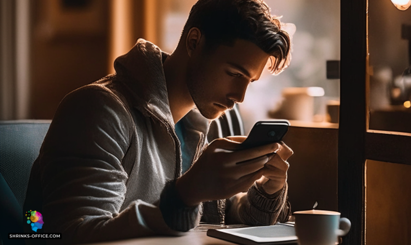 A young man spending his limited screen time