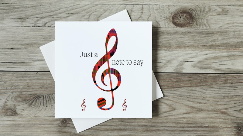 Music-themed greeting card 