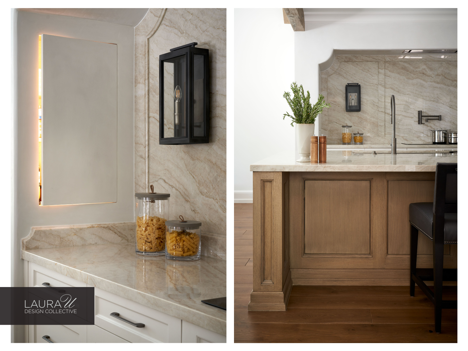 hidden cabinets in Huntwick Forest kitchen that we absolutely love
