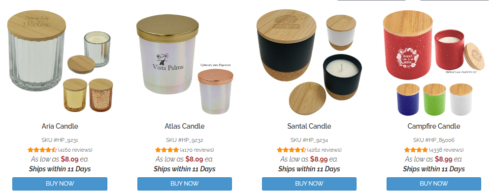 assortment candles