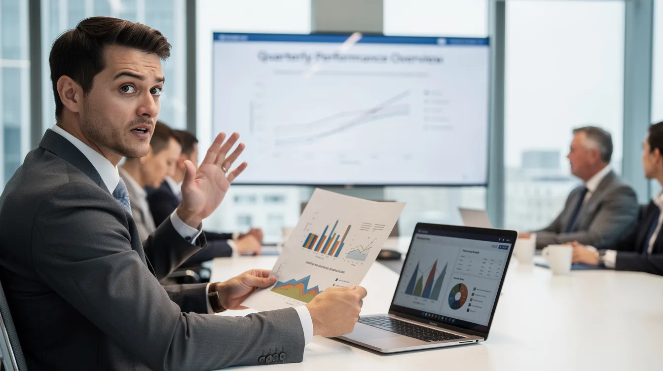 A professional dressed in business attire is attentively reviewing data charts and engaging with fellow board members during a meeting, raising a question that emphasizes the importance of independent directors in corporate governance. This scene highlights the critical role of independent board directors in fostering effective board discussions and ensuring proper oversight of the executive management team.