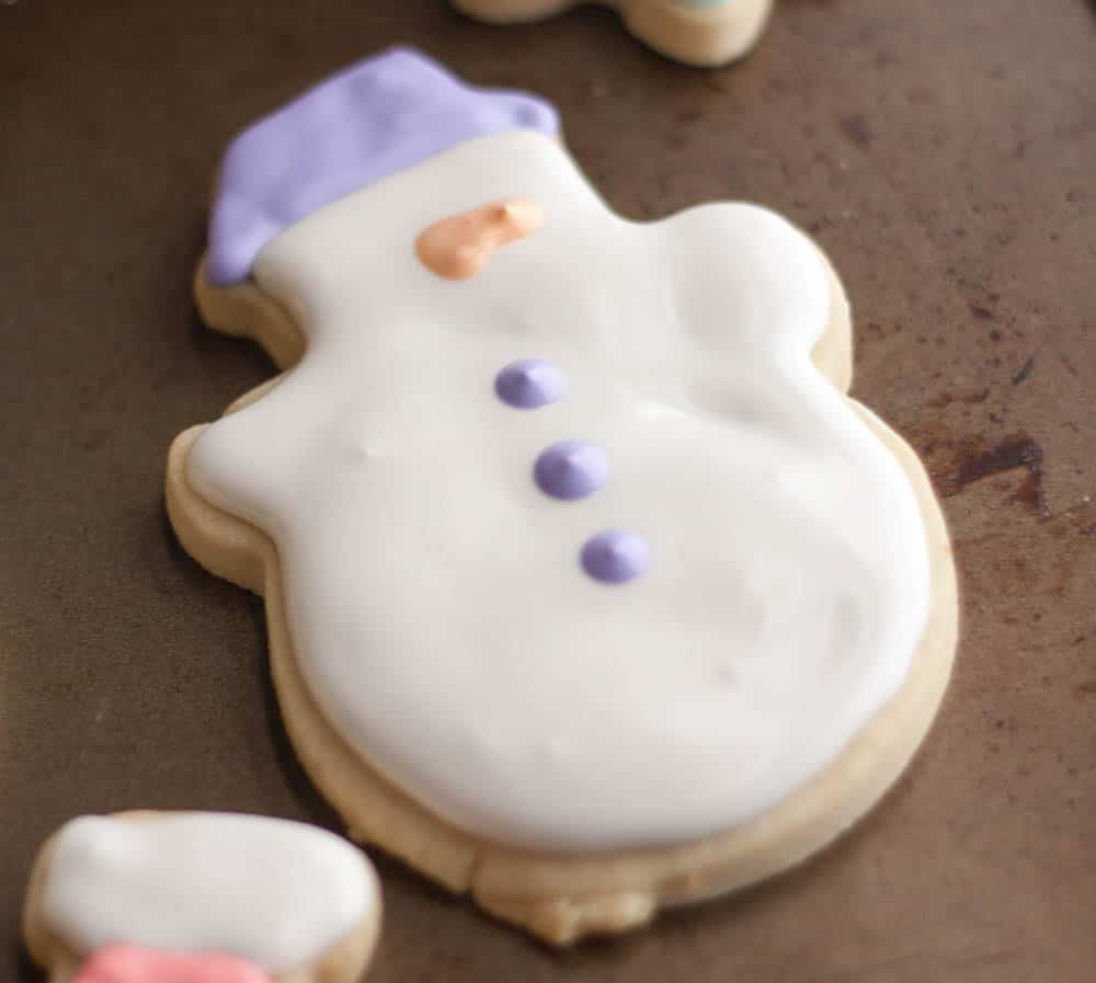 a sugar cookie iced with royal icing