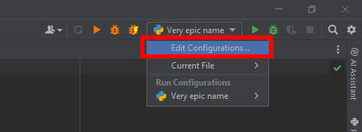 Editing configurations