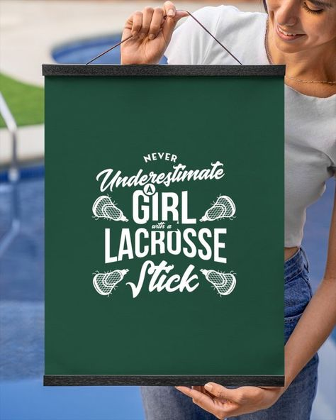 Celebrate your lax player's commitment to the game with a customized quote  poster.