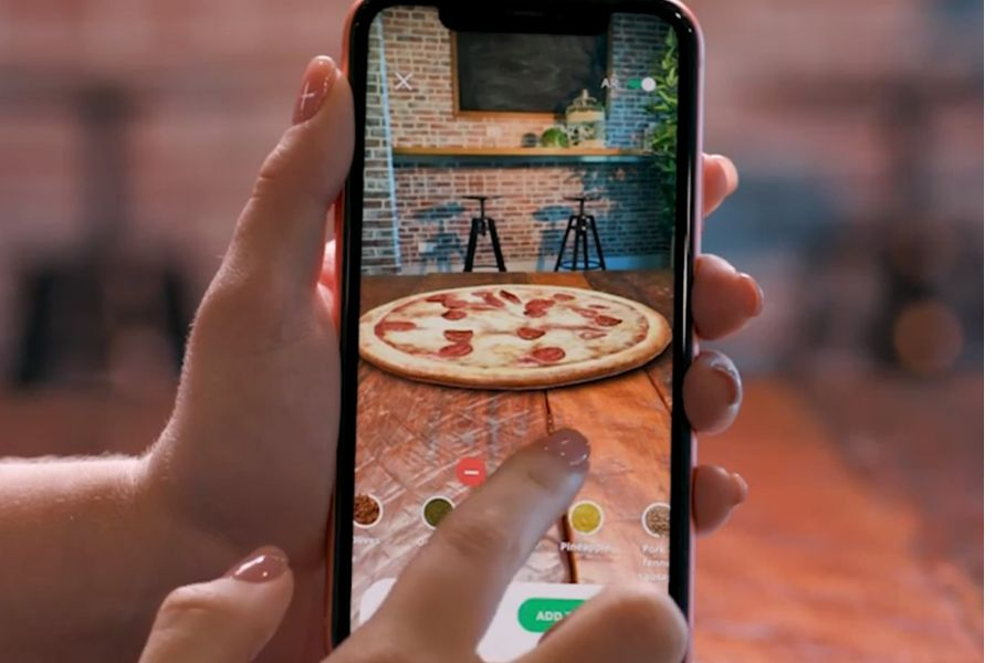filter ar pada aplikasi new pizza chef dominos