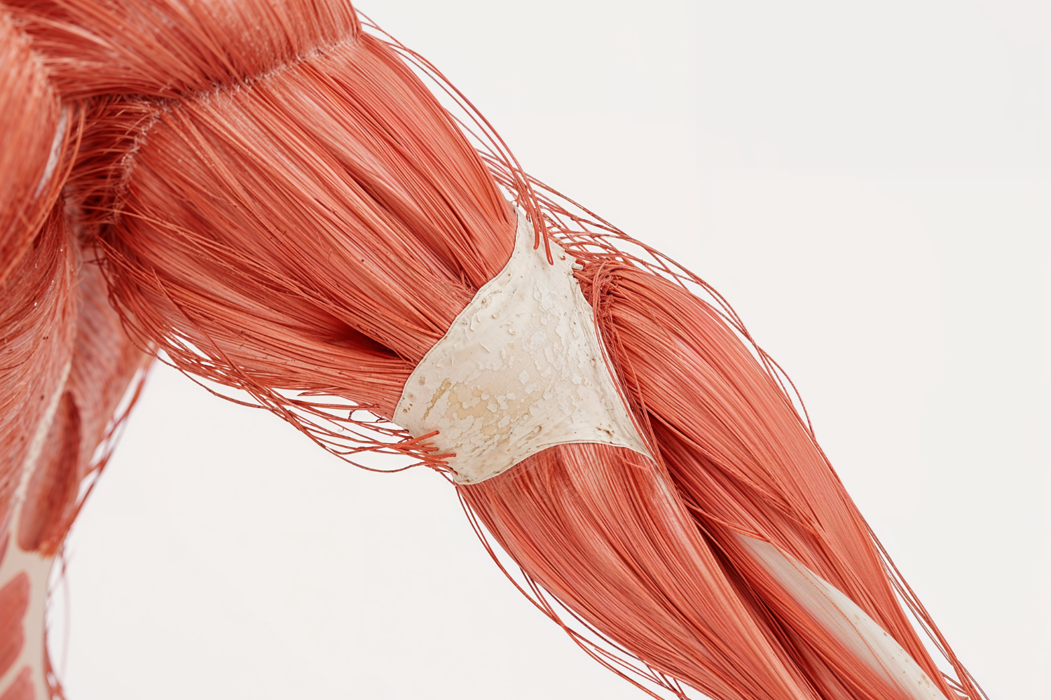 Illustration of a muscle in close-up.