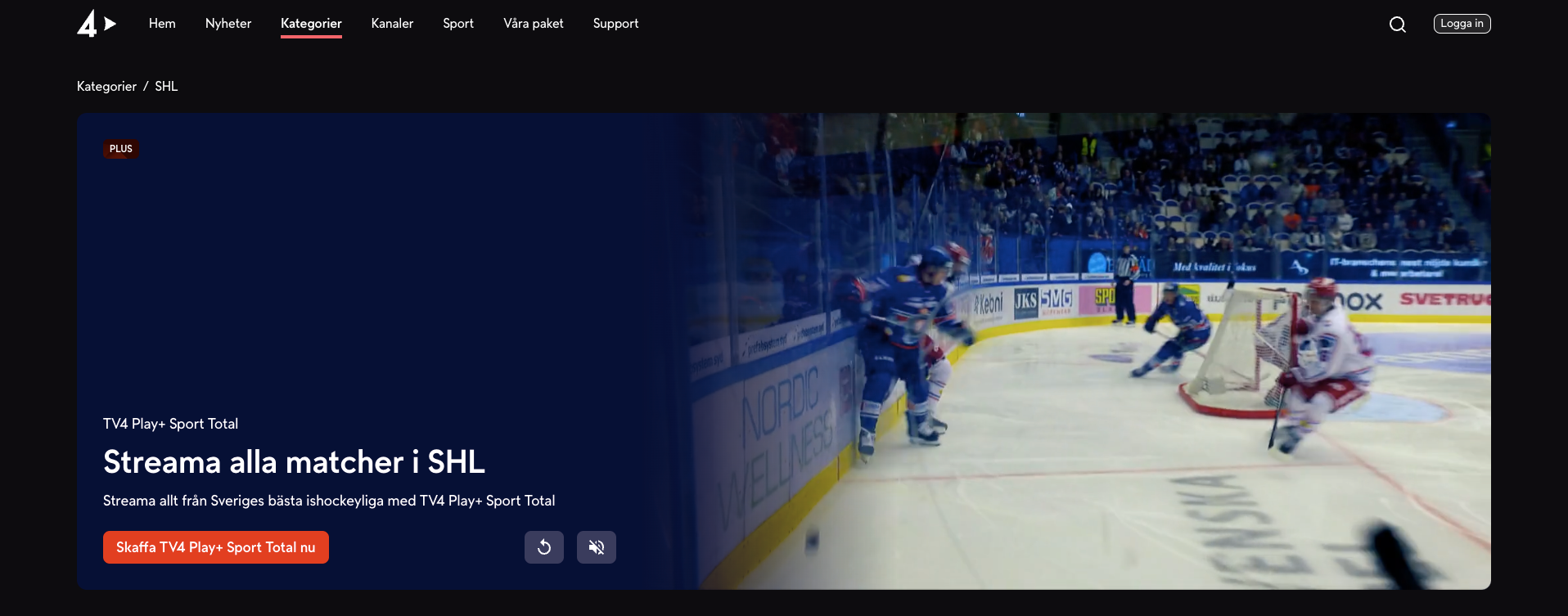 SHL kan streamas på TV4 Play