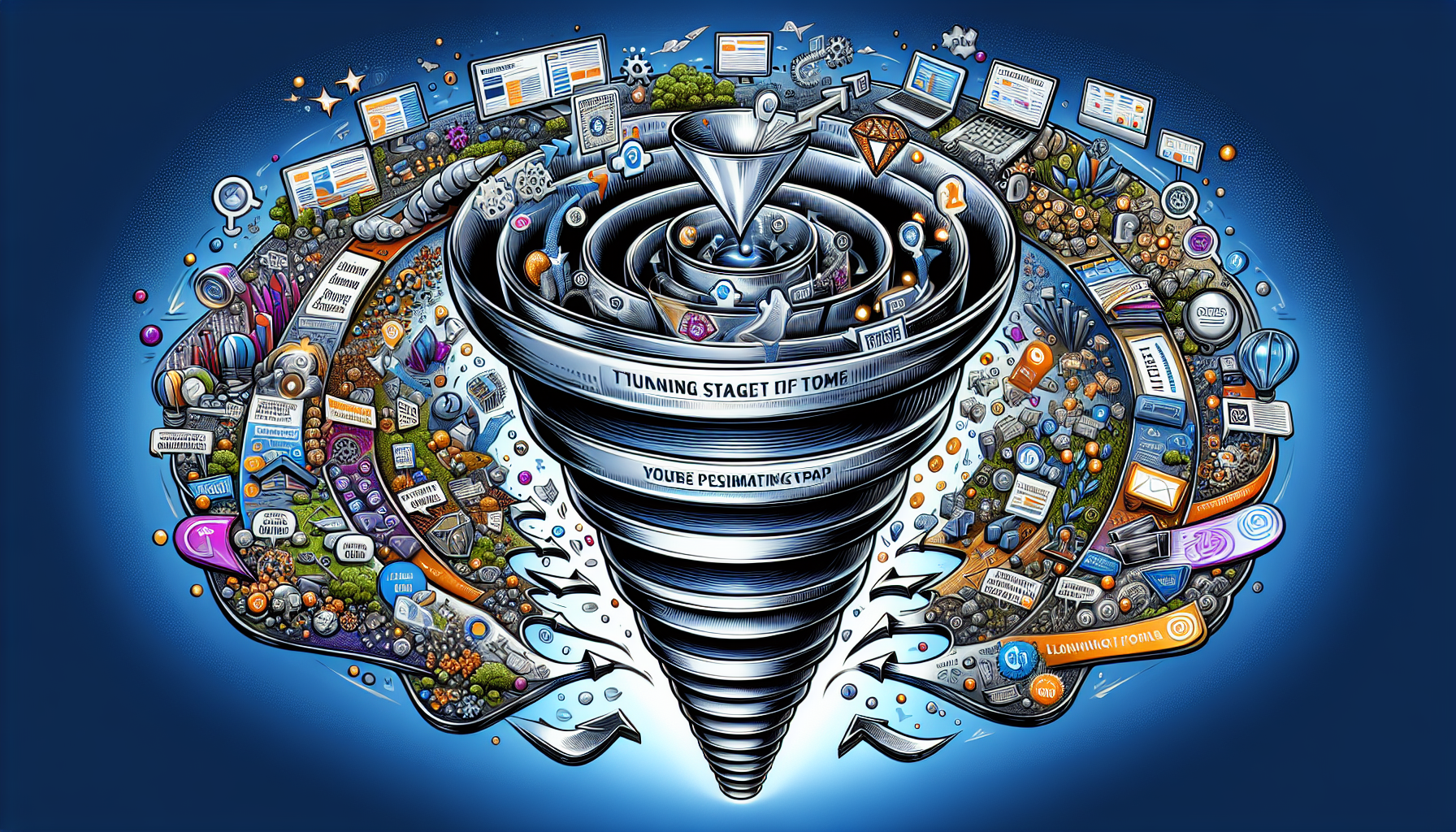Illustration of enhancing marketing funnel with LinkedIn Lead Gen Forms
