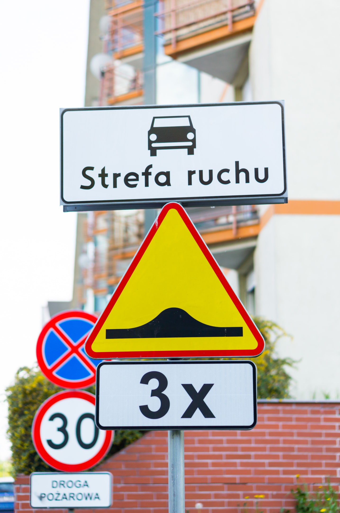 Znaki ostrzegawcze i zakazu.
