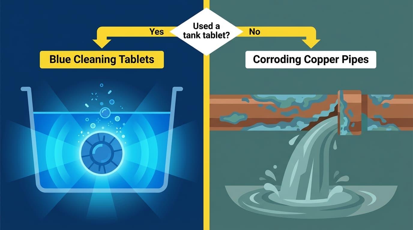 Why Your Toilet Water Turns Blue: The Two Main Causes