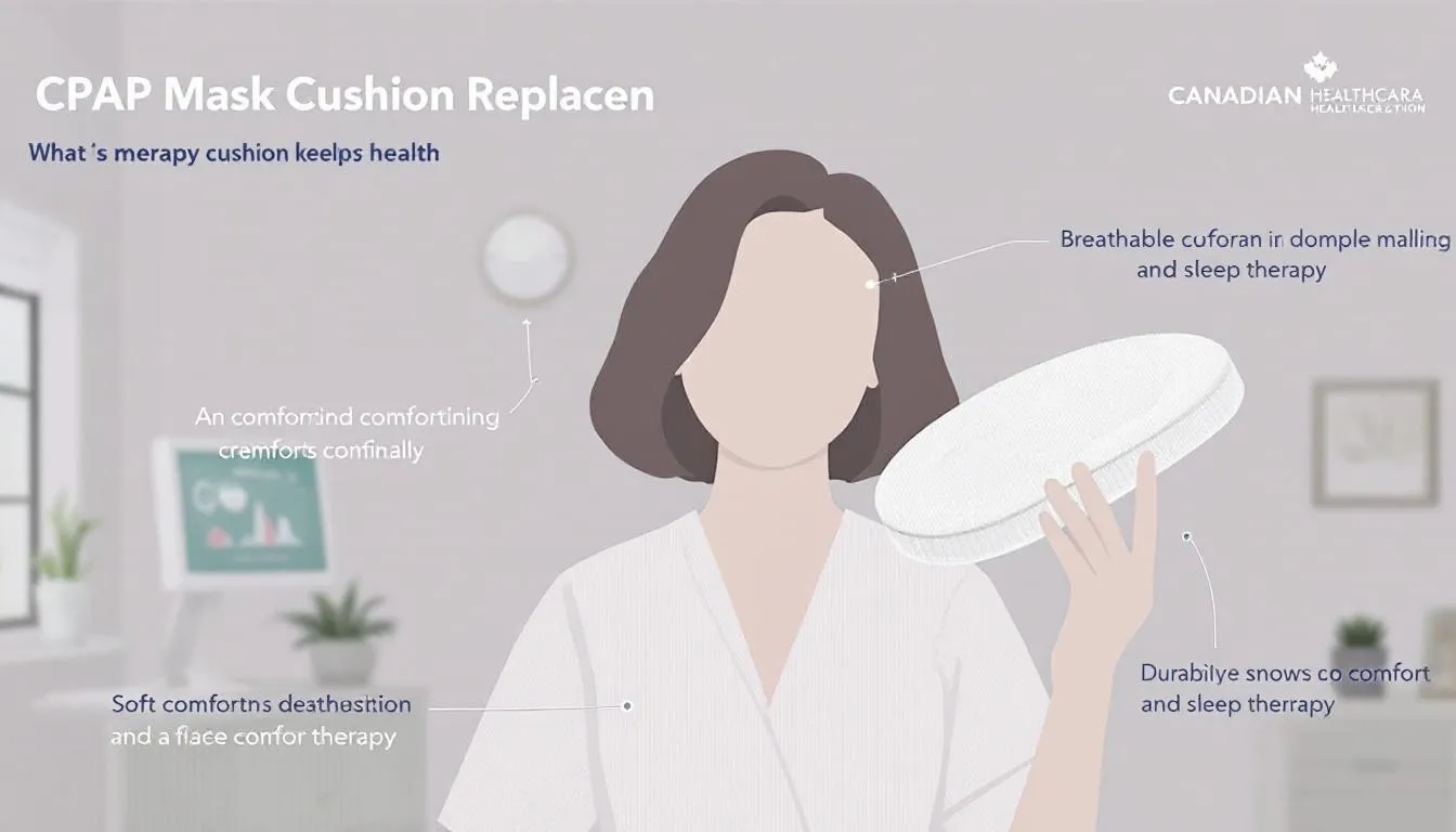 A person holding a CPAP mask cushion replacement in Canada.
