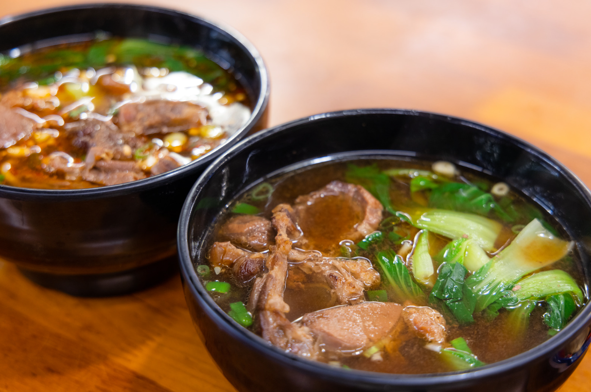 Taiwanese beef noodle bowls