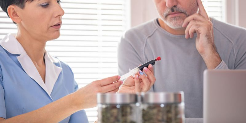 medical technician and cannabis patient