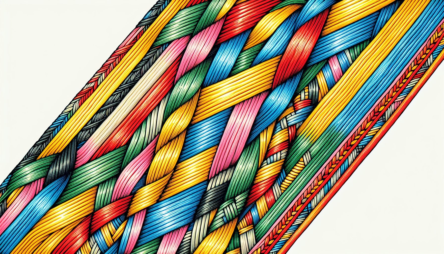 Candy stripe friendship bracelet pattern