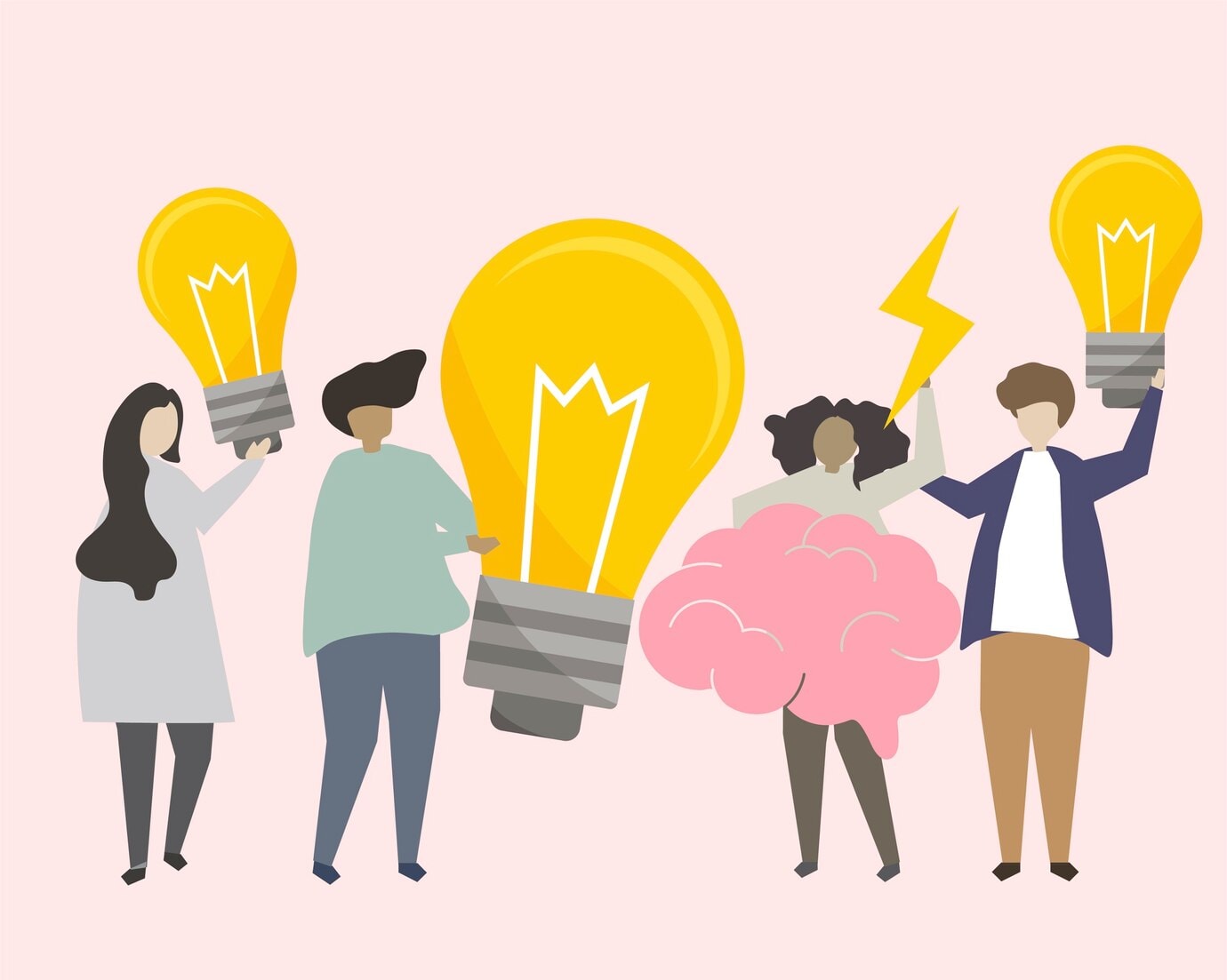 A group of people brainstorming ideas illustration. Source: https://www.freepik.com/free-vector/group-people-brainstorming-ideas-illustration_3226224.htm#fromView=search&page=1&position=8&uuid=63d2b0b9-267d-4d69-9fd4-2e296b3244b3