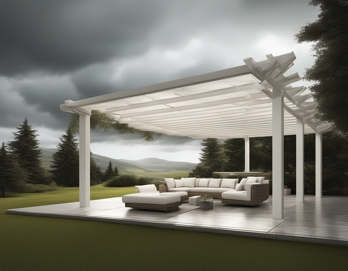 Vinyl Pergola to spend time outdoors on deck or patio with poor shade.