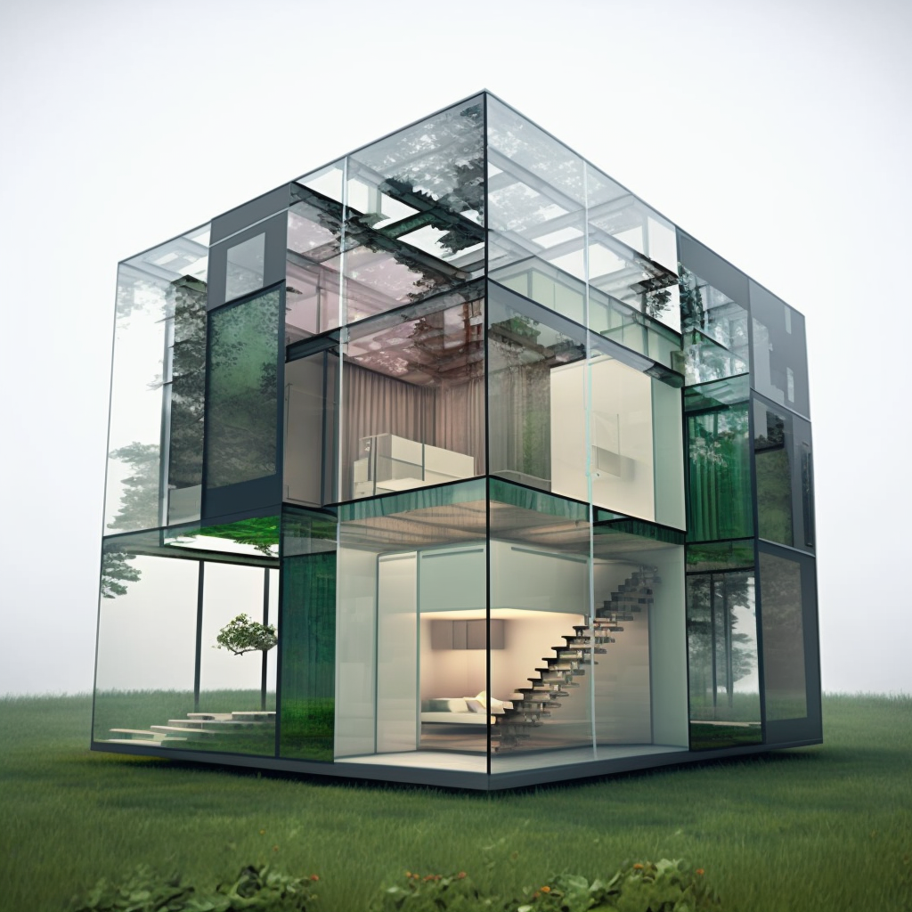 Feng Shui concept glass house. 100% off gird and zero emissions. EpiProdux design.
