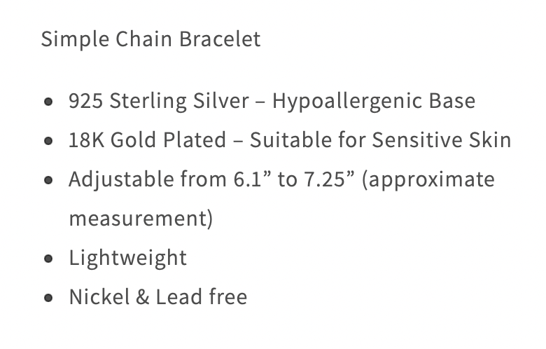 Be sure to check bracelet measurements listed on products 