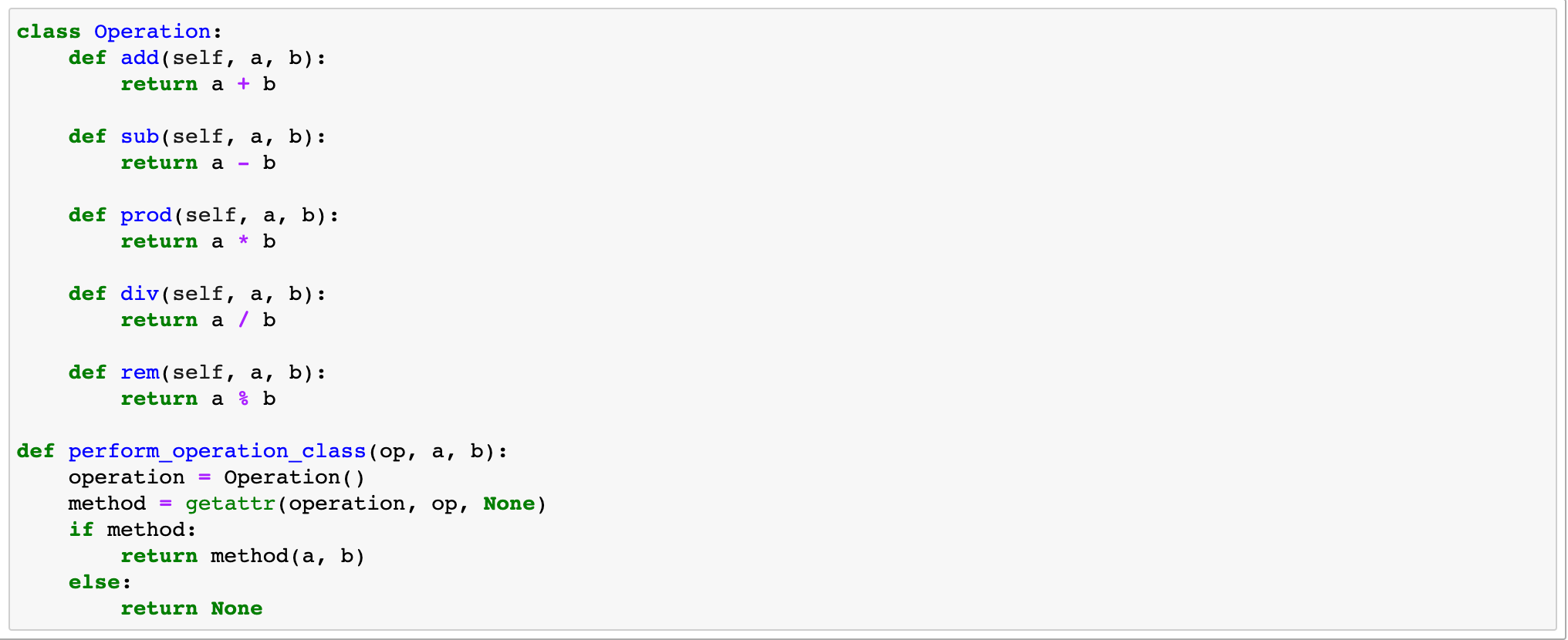 Using classes to switch case statements