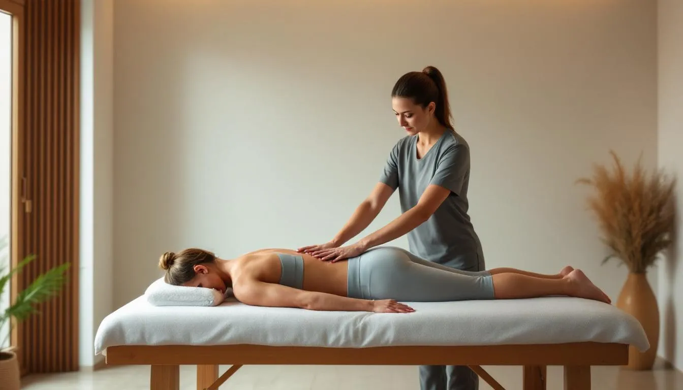 Massage therapy session for pain relief.