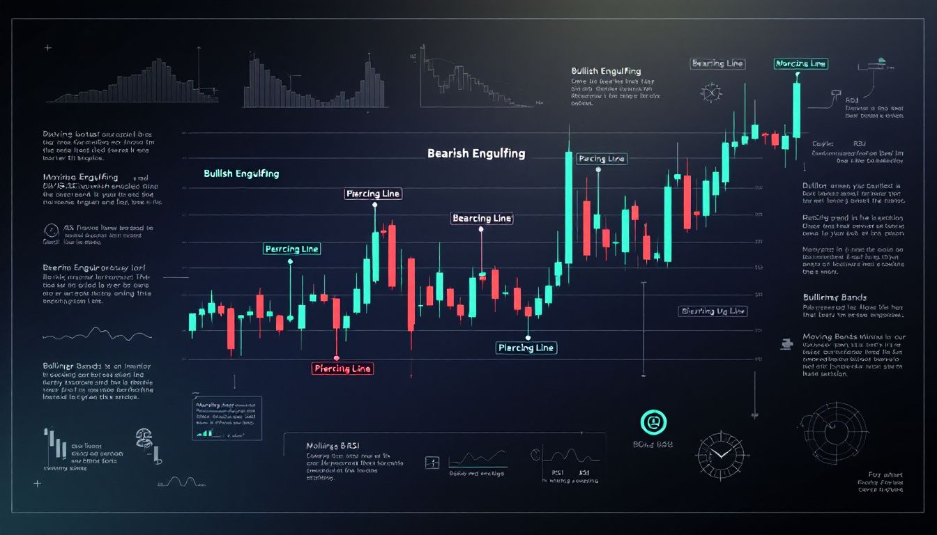 A price chart showing identified flag patterns.