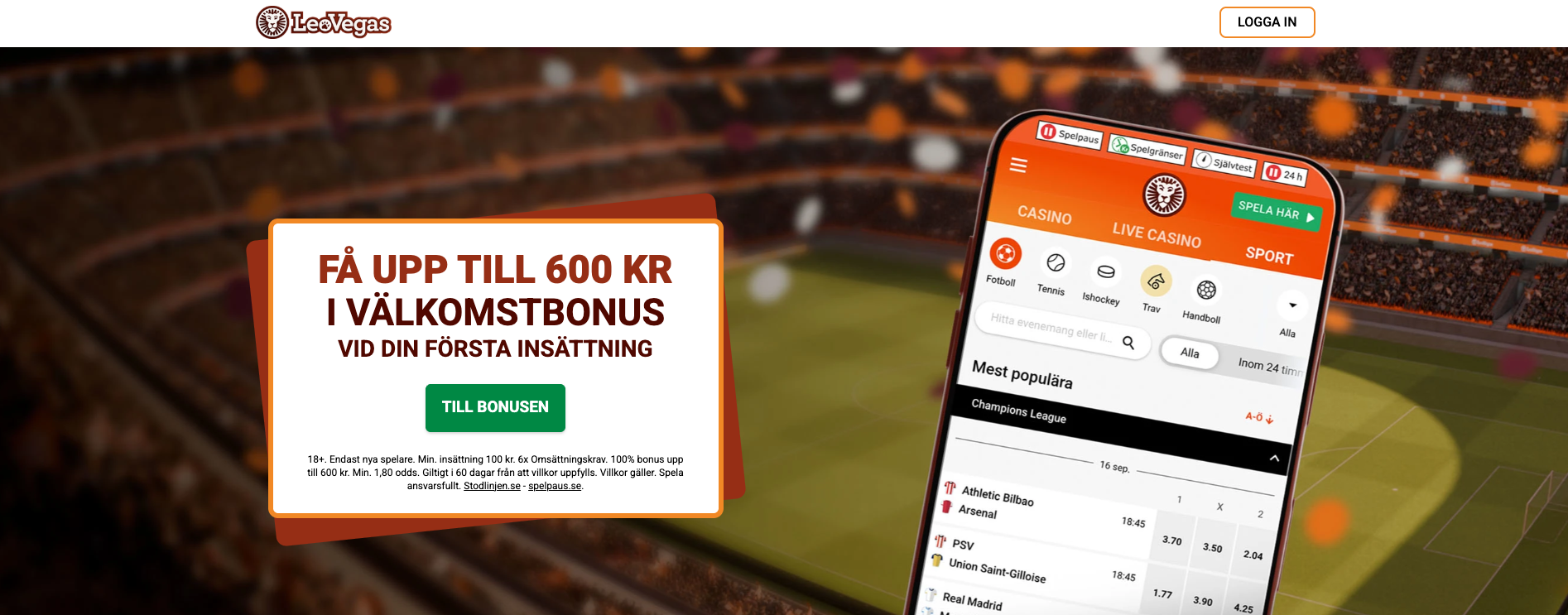 LeoVegas SHL bonus