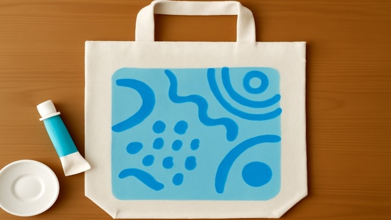 painting on a tote