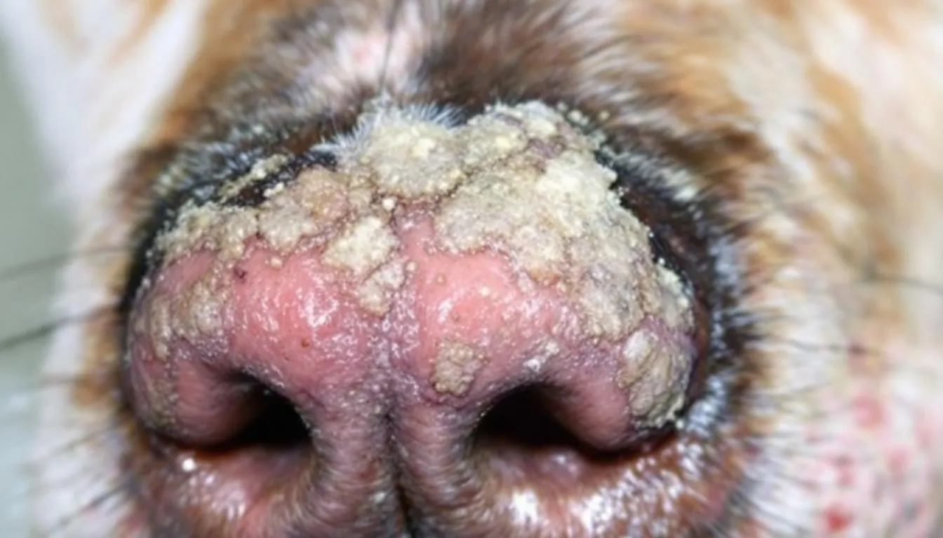 A close-up image of a dog