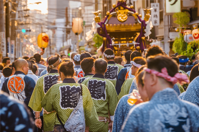 Tanabata festival in Tokyo Japan