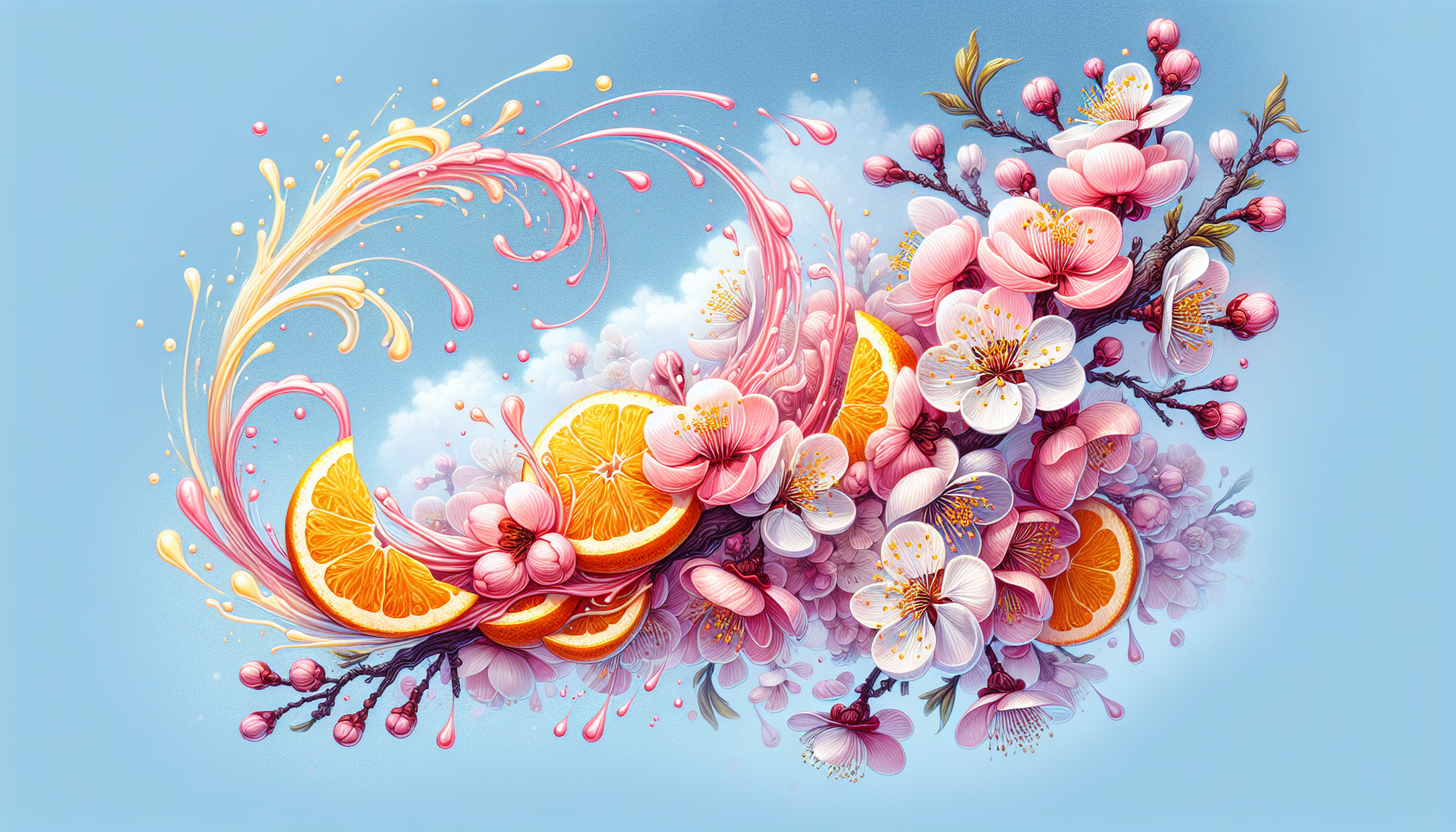Cherry blossom and orange zest fragrance