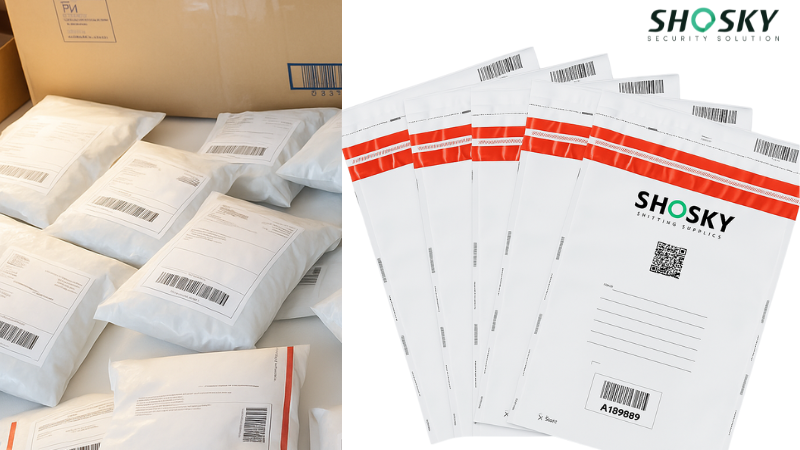 SHOSKY Security Solution bags designed for secure apparel shipping needs