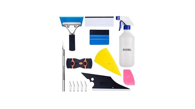 Tools needed for installing the pre-cut window tint 