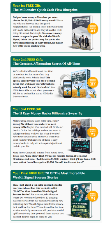 The Wealth Signal Bonuses