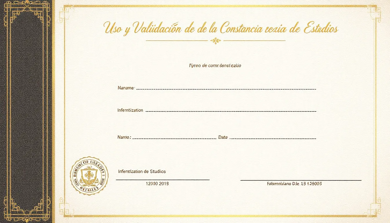 Uso y validación de la constancia de estudios.