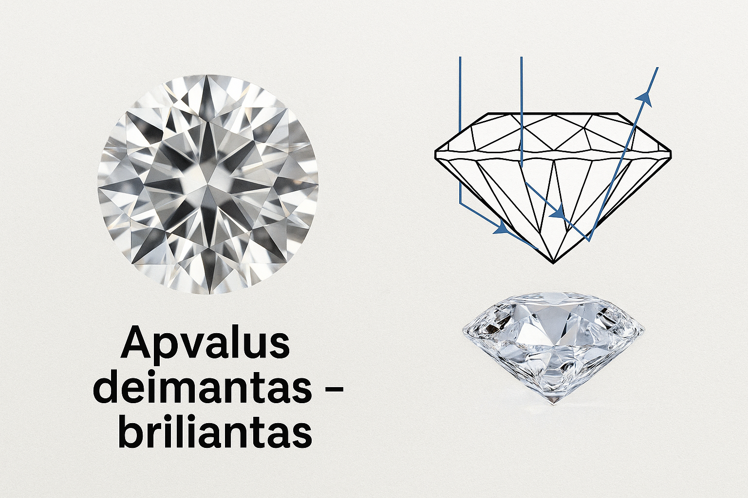 Apvalaus (Round) deimanto – brilianto – forma