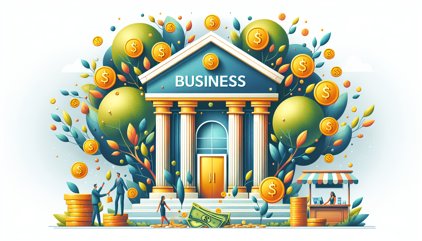 An illustration emphasizing the importance of having a business bank account.