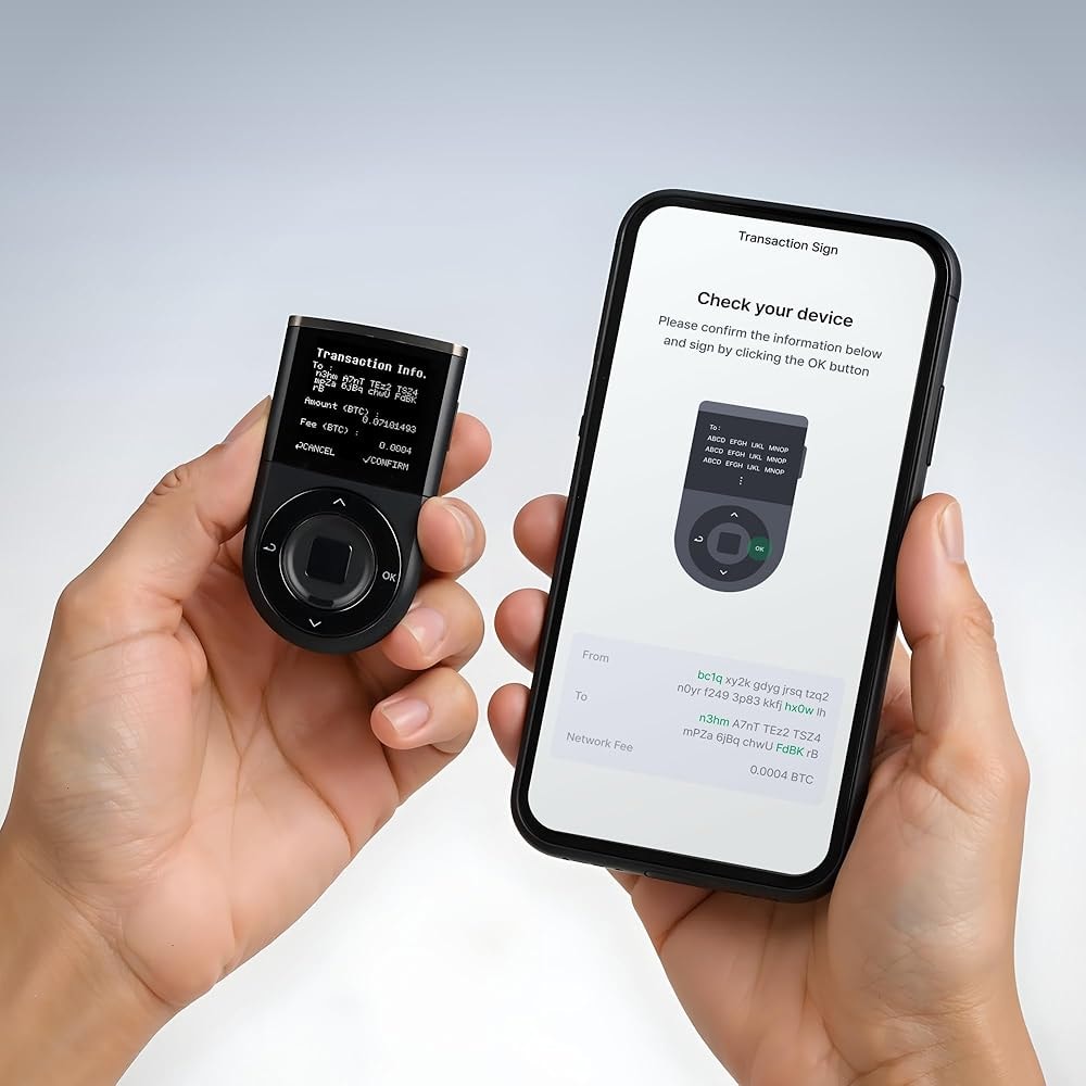 Connectivity features of the D'Cent Biometric Wallet including mobile app integration.