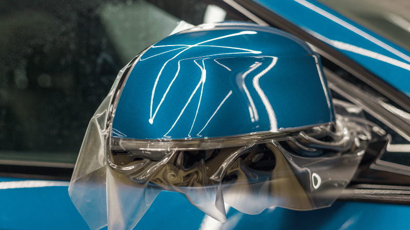 PPF wrapped on the rearview mirrow