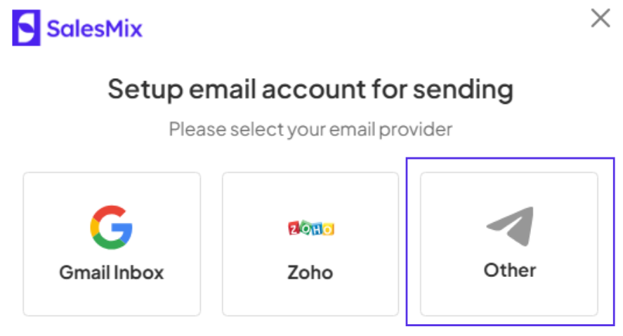 Email Account Option