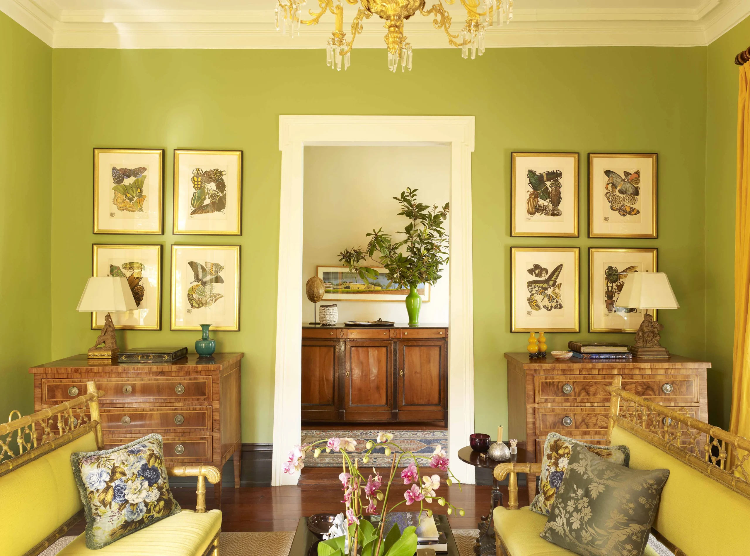 yellow-green tones are part of this year's home decor trends