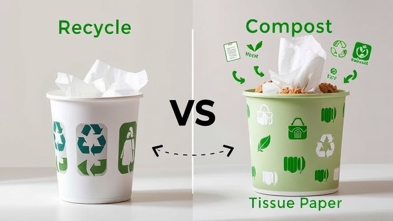 Deciding between recycling and composting tissue