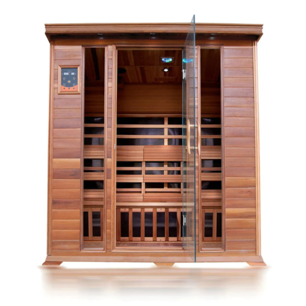 An image of a Sunray sauna offered by Airpuria with free shipping.