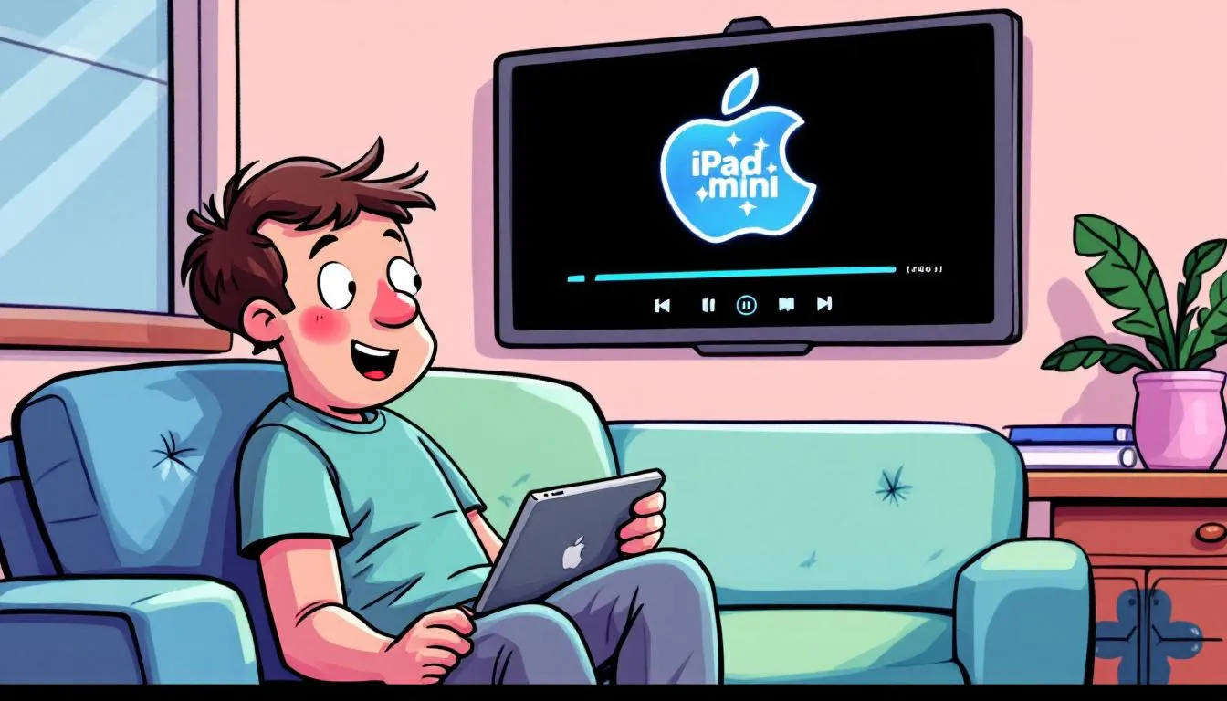 Eine Person, die Videos auf dem iPad mini anschaut.