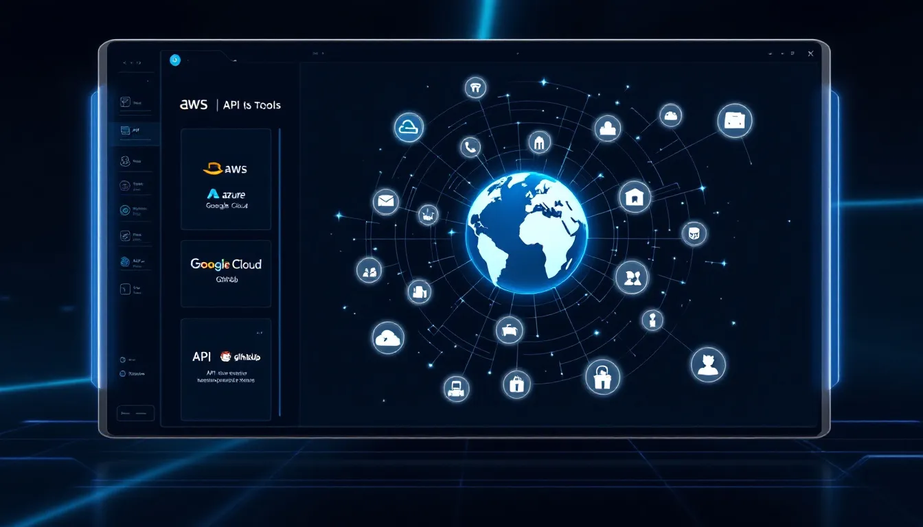 An illustration depicting various customer software development APIs.