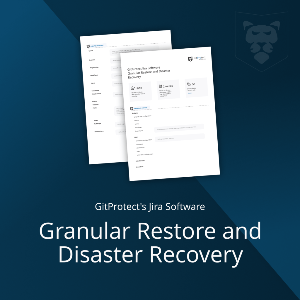 Granular Restore and Disaster Recovery